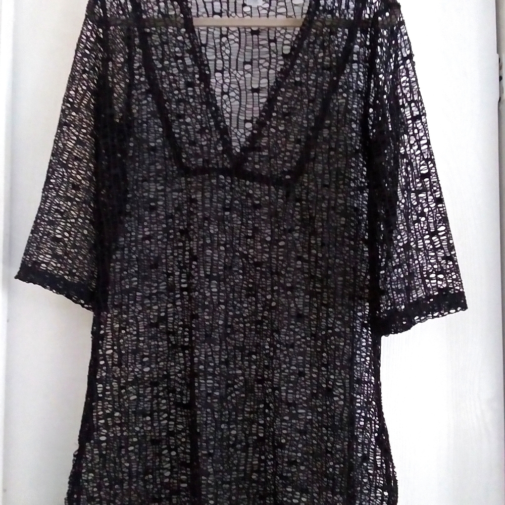 J Valdi Black Swimsuit Cover Up